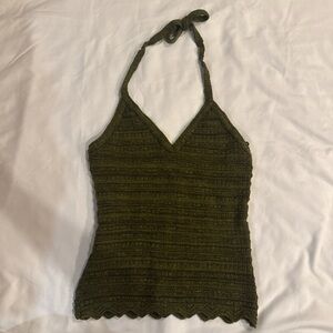Debut Olive Green Textured Camisole